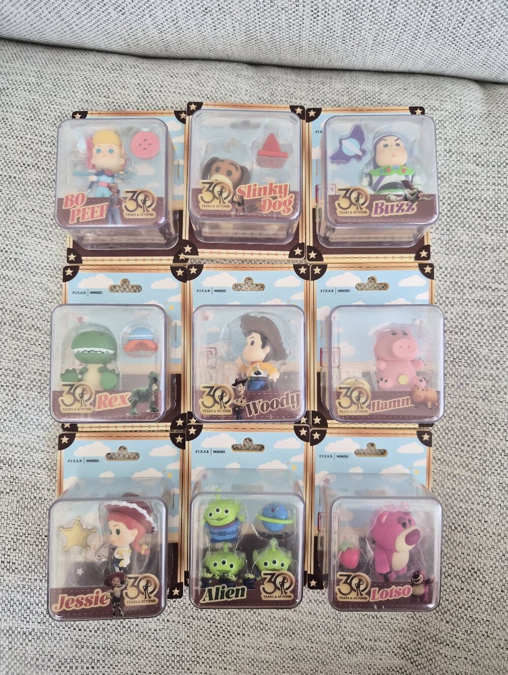 Miniso Toy Story Mini Magnet Hang Card Set Of 9 Blind Box